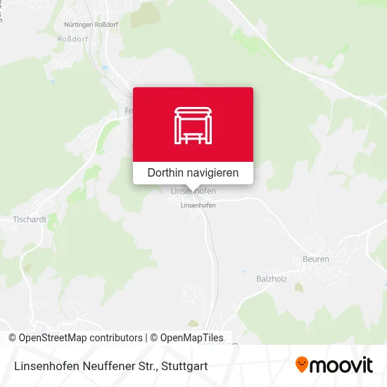 Linsenhofen Neuffener Str. Karte