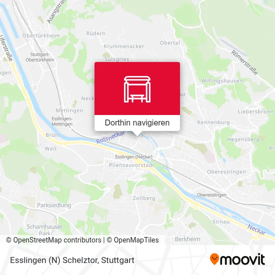 Esslingen (N) Schelztor Karte