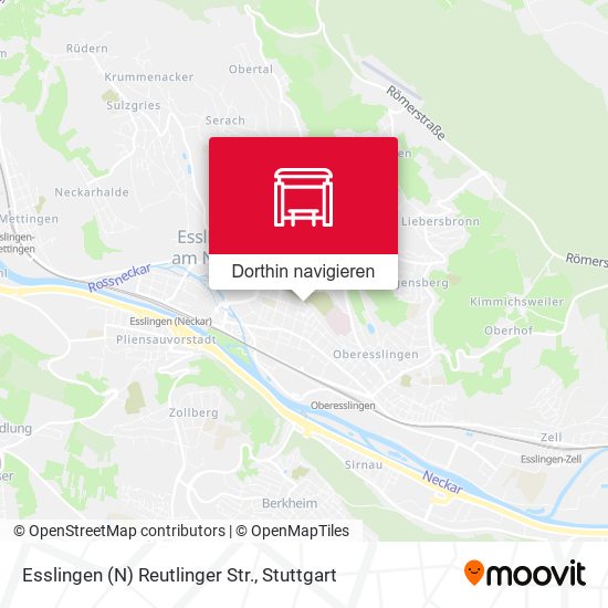 Esslingen (N) Reutlinger Str. Karte