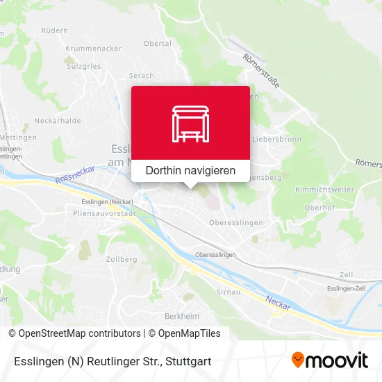 Esslingen (N) Reutlinger Str. Karte
