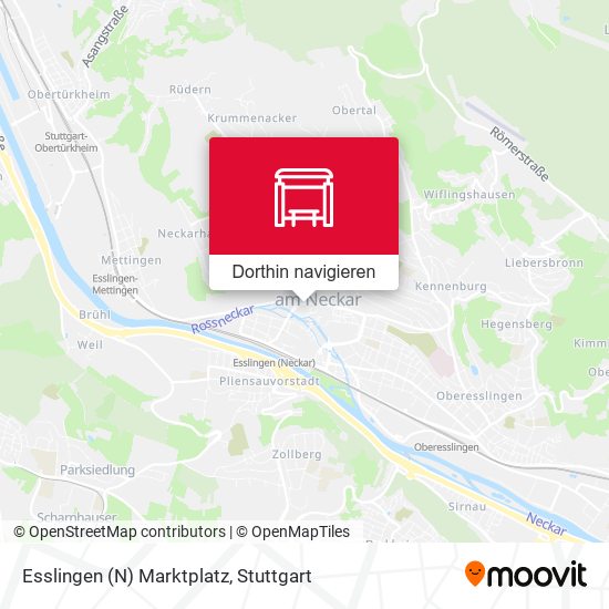 Esslingen (N) Marktplatz Karte