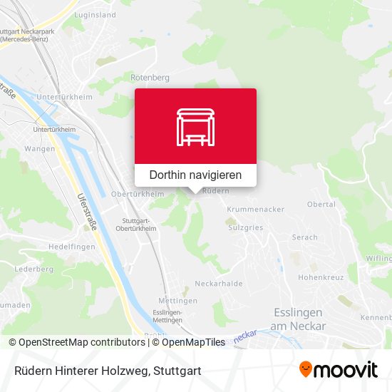 Rüdern Hinterer Holzweg Karte