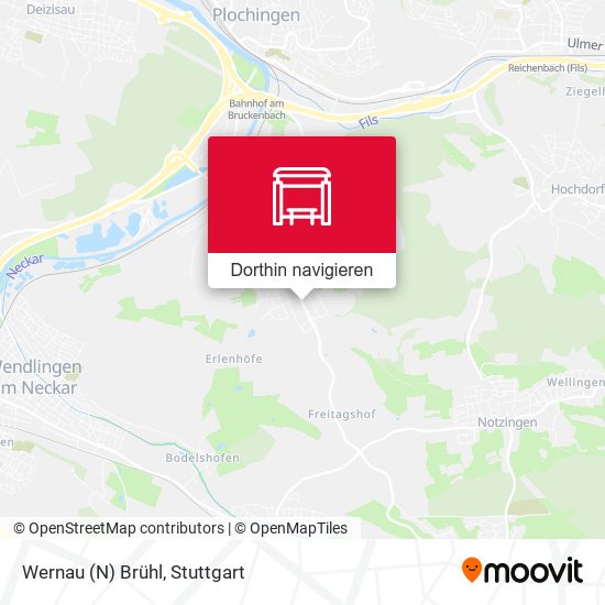 Wernau (N) Brühl Karte