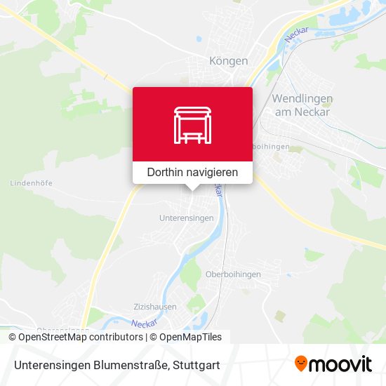 Unterensingen Blumenstraße Karte