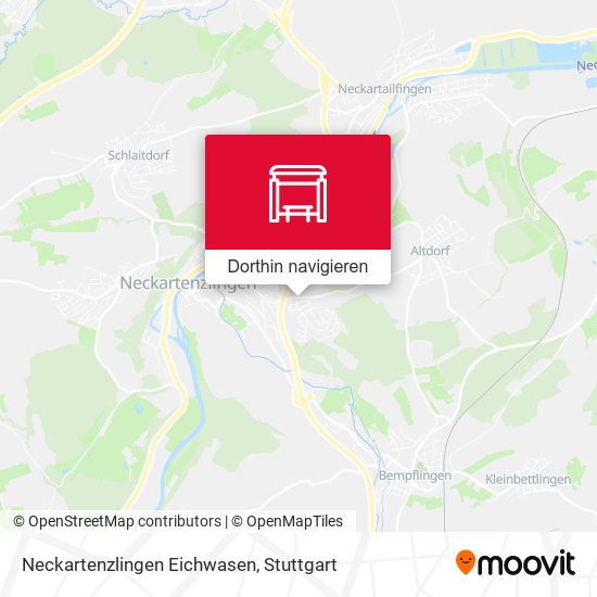 Neckartenzlingen Eichwasen Karte