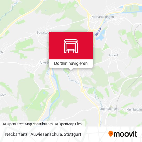 Neckartenzl. Auwiesenschule Karte
