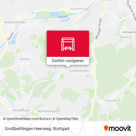 Großbettlingen Heerweg Karte