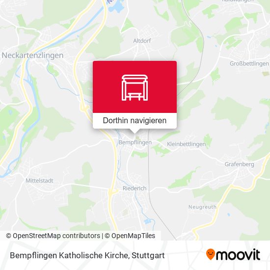 Bempflingen Katholische Kirche Karte