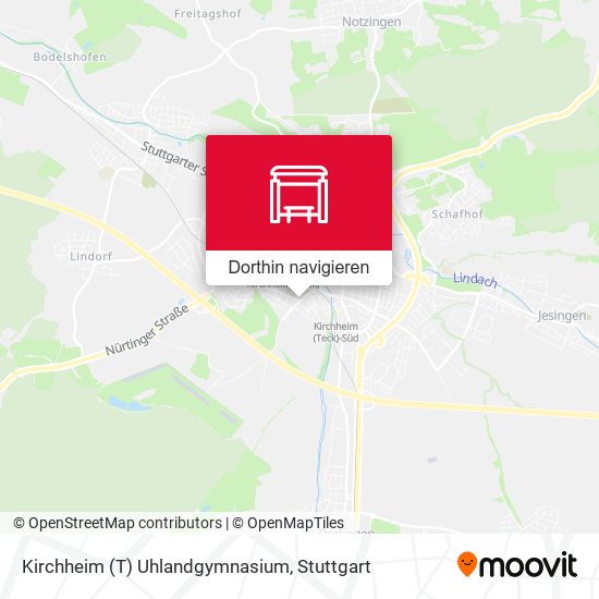 Kirchheim (T) Uhlandgymnasium Karte
