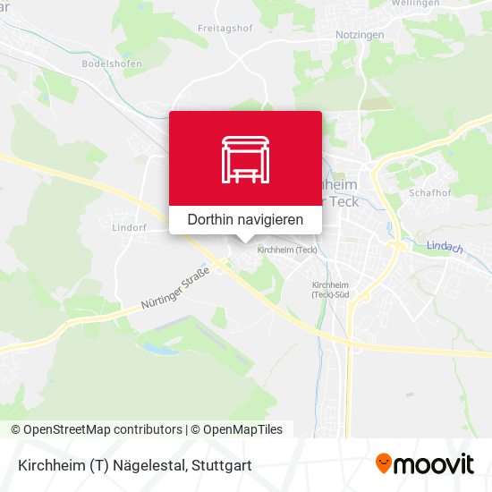 Kirchheim (T) Nägelestal Karte