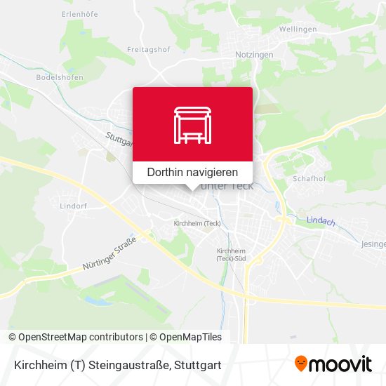 Kirchheim (T) Steingaustraße Karte