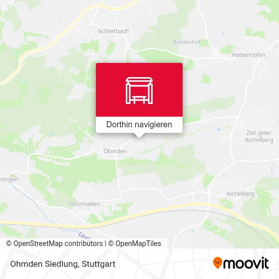Ohmden Siedlung Karte