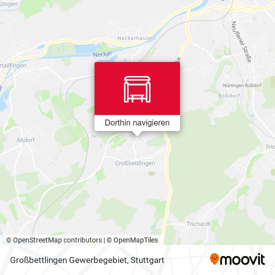 Großbettlingen Gewerbegebiet Karte