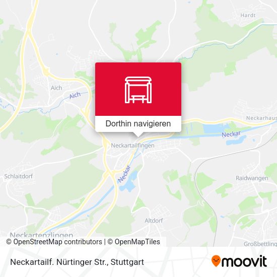 Neckartailf. Nürtinger Str. Karte