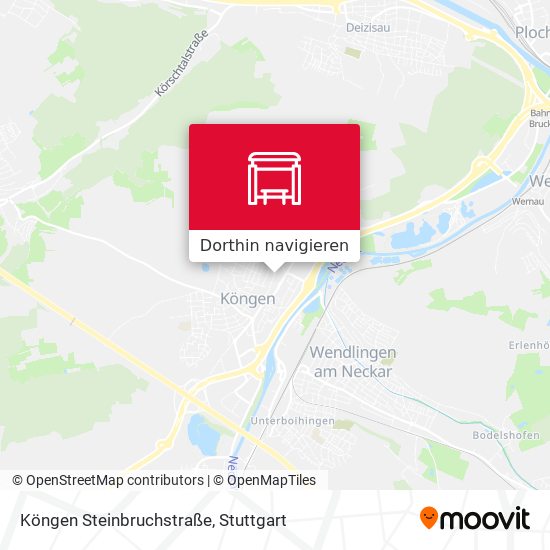 Köngen Steinbruchstraße Karte