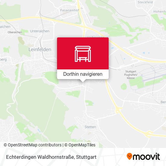Echterdingen Waldhornstraße Karte