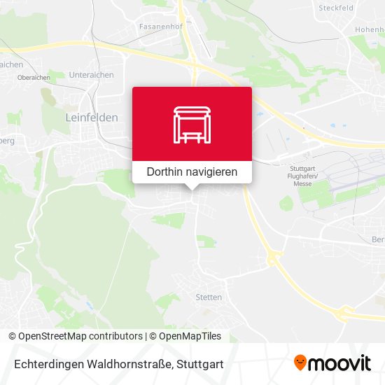 Echterdingen Waldhornstraße Karte
