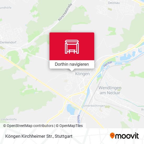 Köngen Kirchheimer Str. Karte