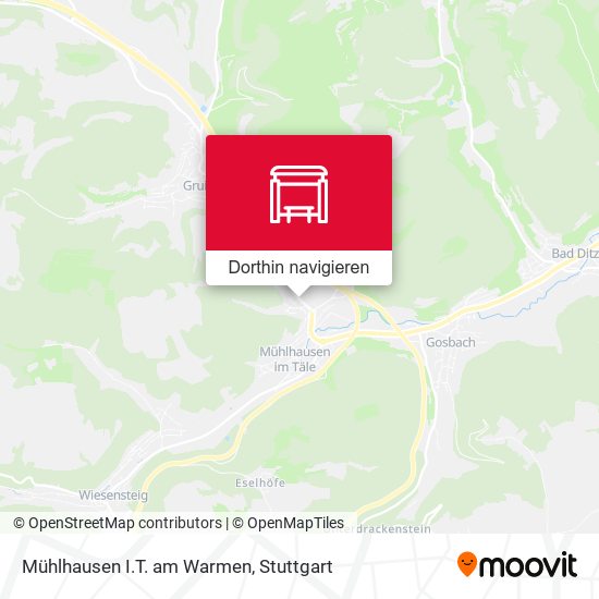 Mühlhausen I.T. am Warmen Karte