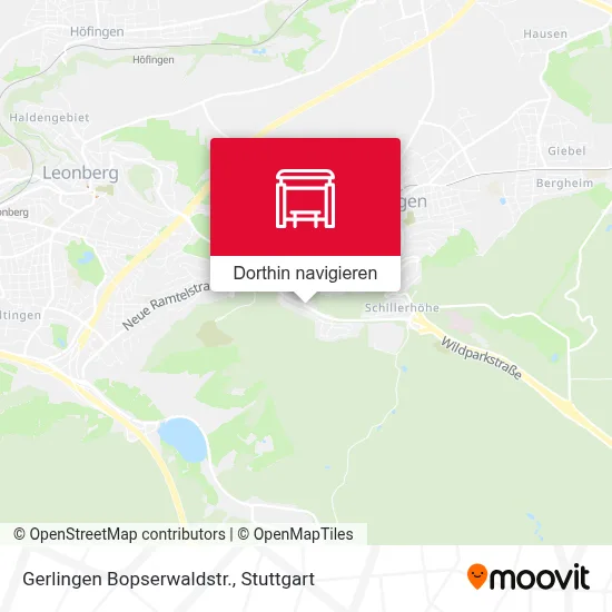 Gerlingen Bopserwaldstr. Karte