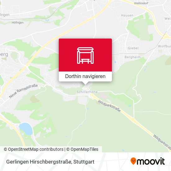 Gerlingen Hirschbergstraße Karte