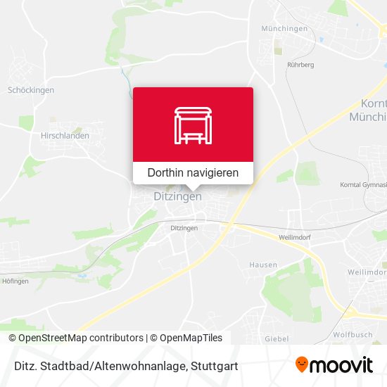 Ditz. Stadtbad/Altenwohnanlage Karte