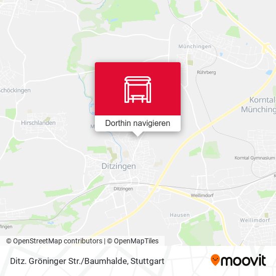 Ditz. Gröninger Str./Baumhalde Karte