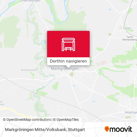 Markgröningen Mitte/Volksbank Karte