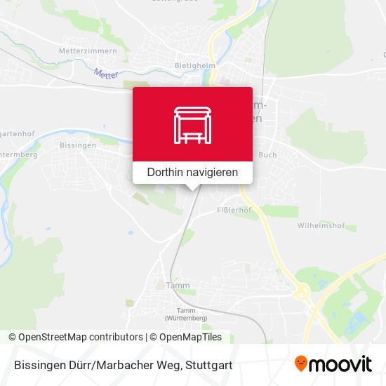 Bissingen Dürr/Marbacher Weg Karte