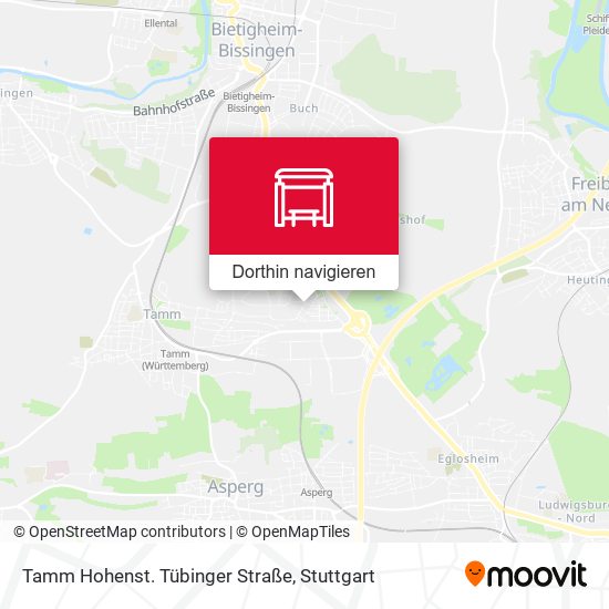 Tamm Hohenst. Tübinger Straße Karte