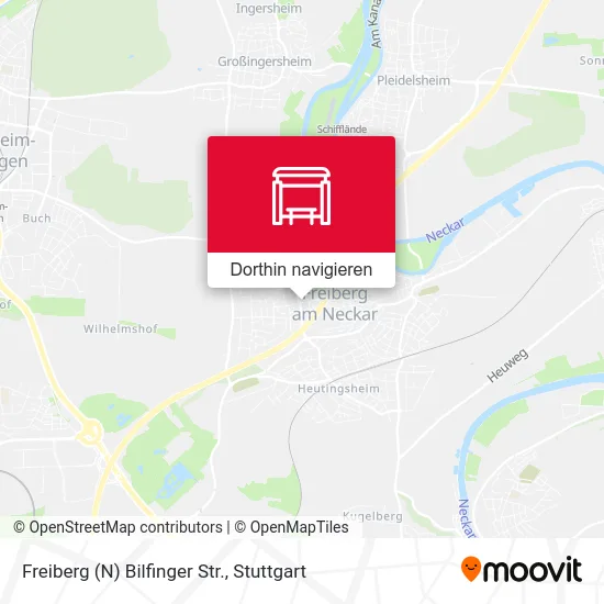 Freiberg (N) Bilfinger Str. Karte