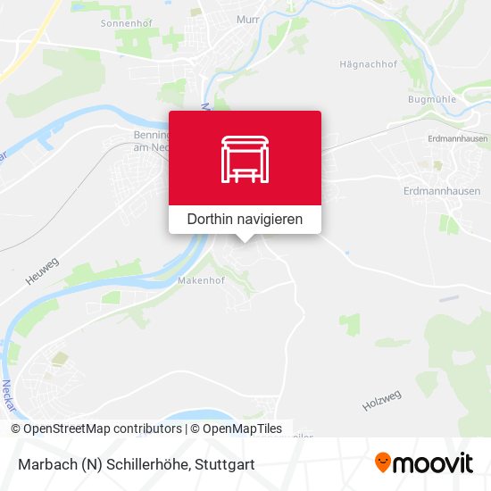 Marbach (N) Schillerhöhe Karte