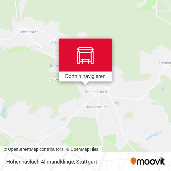 Hohenhaslach Allmandklinge Karte