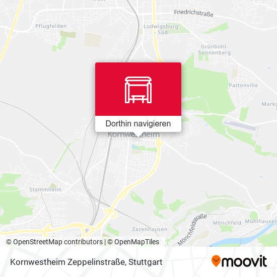 Kornwestheim Zeppelinstraße Karte
