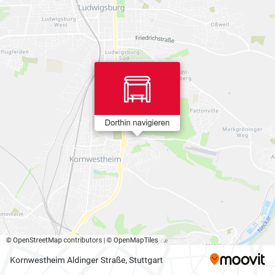 Kornwestheim Aldinger Straße Karte