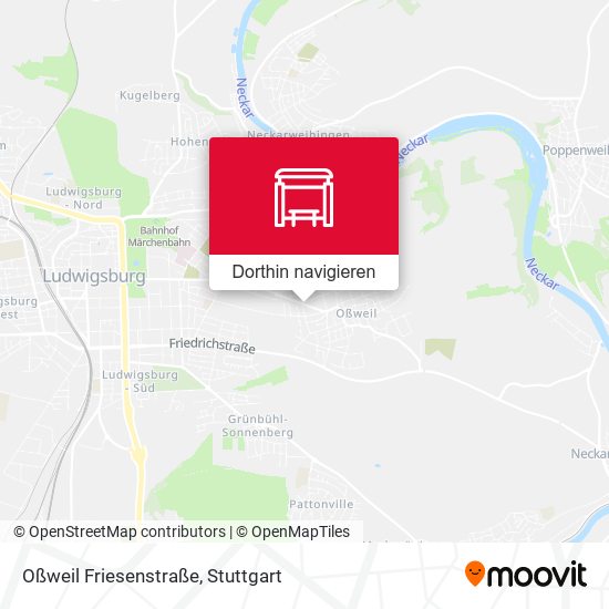 Oßweil Friesenstraße Karte