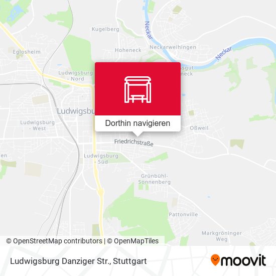 Ludwigsburg Danziger Str. Karte