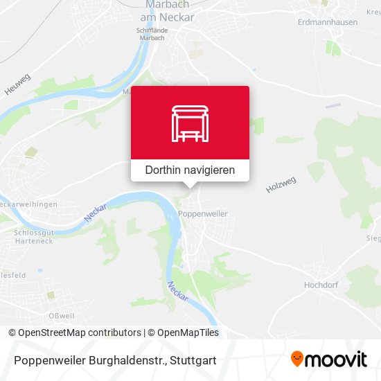 Poppenweiler Burghaldenstr. Karte