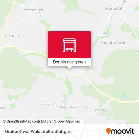 Großbottwar Waldstraße Karte