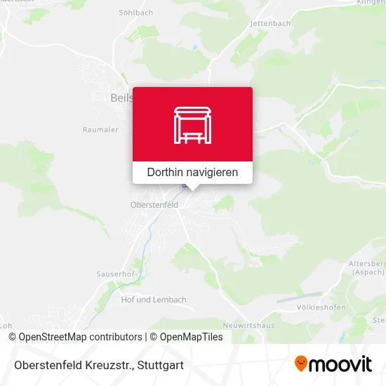 Oberstenfeld Kreuzstr. Karte