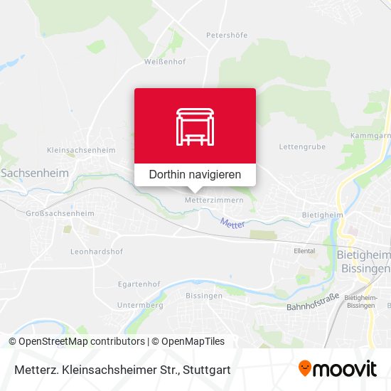 Metterz. Kleinsachsheimer Str. Karte