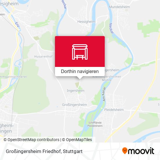 Großingersheim Friedhof Karte