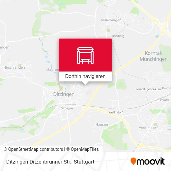 Ditzingen Ditzenbrunner Str. Karte