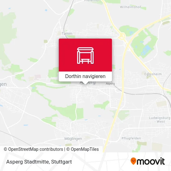 Asperg Stadtmitte Karte