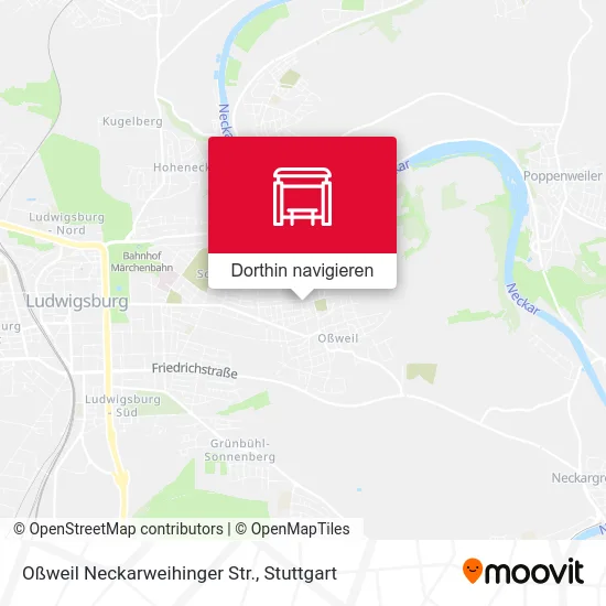 Oßweil Neckarweihinger Str. Karte