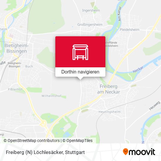 Freiberg (N) Löchlesäcker Karte
