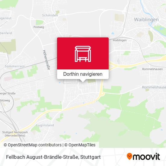 Fellbach August-Brändle-Straße Karte