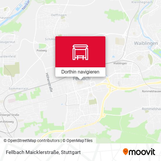 Fellbach Maicklerstraße Karte