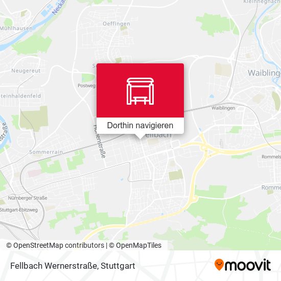 Fellbach Wernerstraße Karte