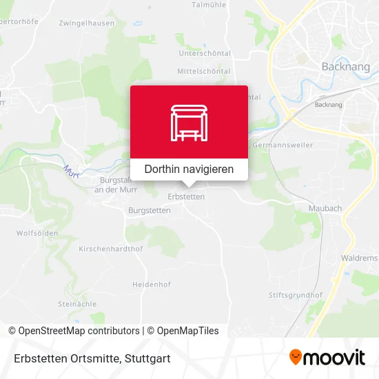 Erbstetten Ortsmitte Karte